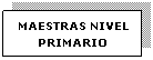 Cuadro de texto: MAESTRAS NIVEL 
PRIMARIO
