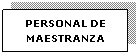 Cuadro de texto: PERSONAL DE 
MAESTRANZA
